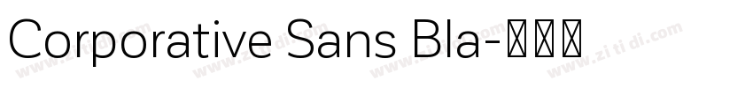 Corporative Sans Bla字体转换
